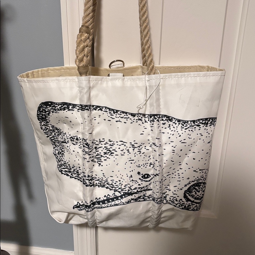 Sea Bag Whale Tote Bag with Rope Handles